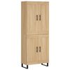 vidaXL Highboard Sonoma Oak 69.5x34x180 cm Engineered Wood