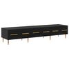 vidaXL TV Cabinet 150 x 36 x 30 cm Black Oak Engineered Wood