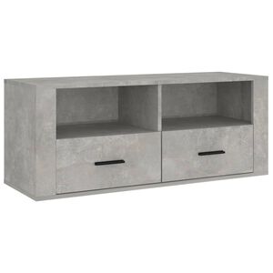 vidaXL TV Cabinet Concrete Grey 100x35x40 cm Engineered Wood