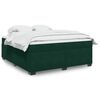 vidaXL Box Spring Bed with Mattress Dark Green 180x200 cm Velvet