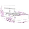 vidaXL Bed Frame Artisian Oak 120 x 200 cm Solid Pine Wood