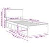 vidaXL Bed Frame Concerte Grey 100 x 200 cm Engineered wood