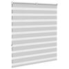 vidaXL Zebra Blind Light Grey 135x150 cm Fabric Width 130.9 cm Polyester