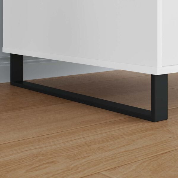 vidaXL Furniture Feet 2 pcs Black 59.6 x 4 x 10 mm Iron