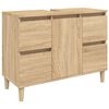 vidaXL Sink Cabinet Sonoma Oak 80x33x60 cm Engineered Wood