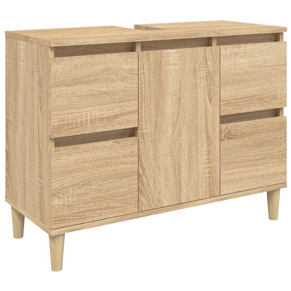 vidaXL Sink Cabinet Sonoma Oak 80x33x60 cm Engineered Wood
