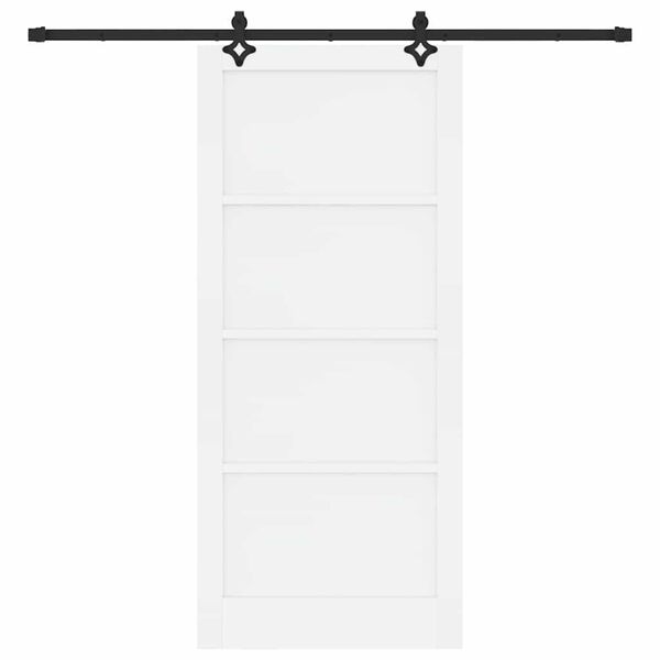 vidaXL Sliding Door ORKDAL White 93 x 211 cm Solid Pine Wood