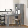 vidaXL Desk with Shelf Grey Sonoma 122 x 67 x 145 cm Engineered Wood