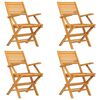 vidaXL 5 Piece Garden Dining Set Solid Wood Teak