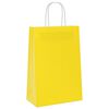vidaXL Paper Bags 50 pcs with Handles Yellow 21x11x31 cm