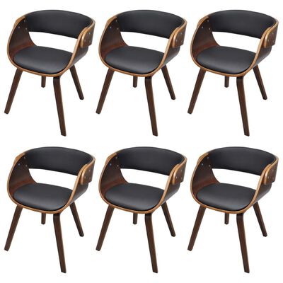 vidaXL Dining Chairs 6 pcs with Bentwood Frame