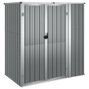 vidaXL Garden Tool Shed Grey 161x89x161 cm Galvanised Steel