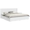 vidaXL Bed Frame with Storage and Headboard White Engineered Wood