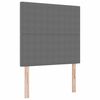 vidaXL LED Headboard with LED Strip Lights Light grey 80 cm Fabric