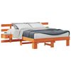 vidaXL Bed Frame with Headboard Brown 160 x 200 cm Solid Pine Wood