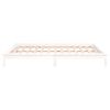 vidaXL LED Bed Frame without Mattress White 140x200 cm Solid Wood