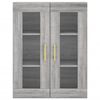 vidaXL Wall Mounted Cabinet Grey Sonoma 69.5x34x90 cm