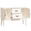 vidaXL Sideboard White 110x40x78 cm Solid Wood Pine