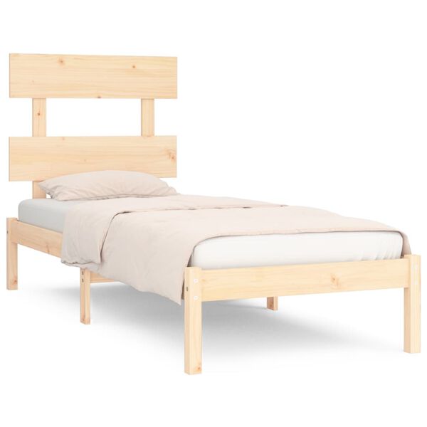 vidaXL Bed Frame without Mattress 75x190 cm Small Single Solid Wood