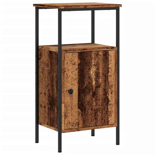 vidaXL Bedside Cabinet Old Wood 41x31x80 cm Engineered Wood