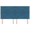 vidaXL Headboard Height Adjustable Dark blue 180 cm Velvet