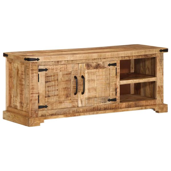 vidaXL TV Cabinet 110x35x45 cm Solid Rough Wood Mango