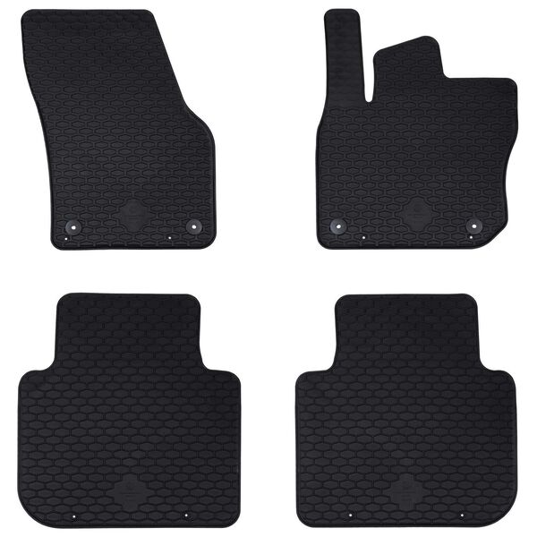 vidaXL Car Mat 4 pcs Black &Scaron;koda KODIAQ TDI Rubber
