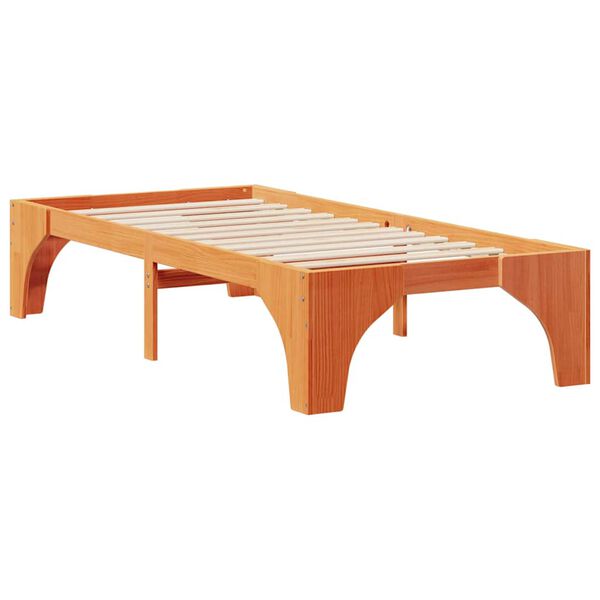 vidaXL Bed Frame Brown 90 x 200 cm Solid Pine Wood