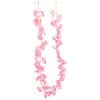 vidaXL Flower Garlands 6 pcs Dark Pink 180 cm