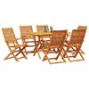 vidaXL Garden Dining Set Folding 7 pcs Brown Solid acacia wood