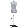 vidaXL Adjustable Dress Form Female Grey M Size 40-46