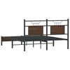 vidaXL Bed Frame without Mattress Brown Oak 137x190 cm Engineered Wood