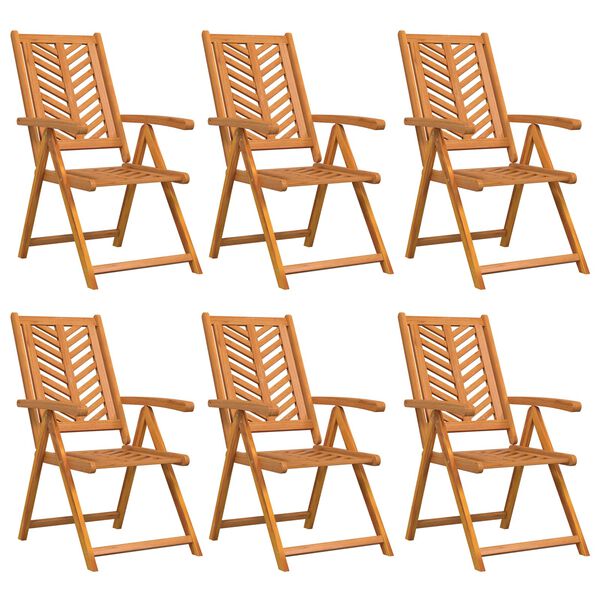 vidaXL Garden Chair 6 pcs Brown 57 x 72 x 109 cm Solid Acacia Wood