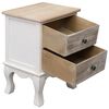 vidaXL Bedside Cabinet 35x30x50 cm Paulownia Wood