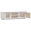 vidaXL TV Cabinet White 140x35x40 cm Solid Wood Pine