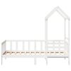 vidaXL Day Bed with Roof without Mattress White 90x200 cm Solid Wood