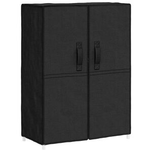 vidaXL Shoe Cabinet Black 60x28x90 cm Fabric