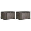 vidaXL Storage Box with Transparent Side Window 2 pcs Grey