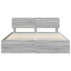 vidaXL Bed Frame Grey Sonoma 180 x 200 cm Solid Pine Wood