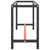 vidaXL Work Bench Frame Matte Black and Matte Red 140x50x79 cm Metal