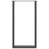 vidaXL Bar Table Legs U-Shaped 2 pcs Anthracite 60x(110-111) cm Steel