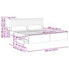 vidaXL Bed Frame with Drawer Smoked Oak 200 x 200 cm Engineer Wood
