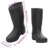 vidaXL Rain Boots Black Size 39 PVC