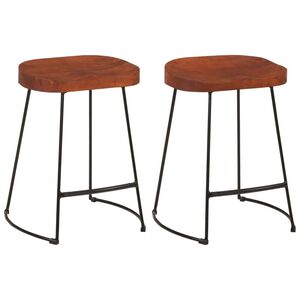 vidaXL Gavin Bar Stools 2 pcs 45x38x53 cm Solid Wood Mango