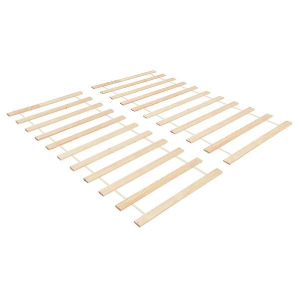 vidaXL Roll up Bed Bases 2 pcs with 11 Slats 90x200 cm Solid Pinewood