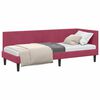 vidaXL Corner Bed Frame with Headboard Wine Red 80 cm x 200 cm Velvet
