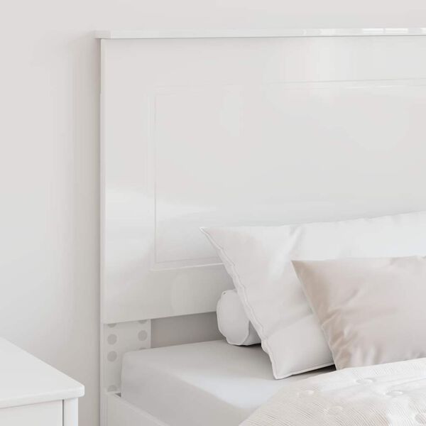 vidaXL Headboard with Headboard Gloss White 100 cm Engineered Wood
