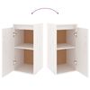 vidaXL TV Cabinets 2 pcs White Solid Wood Pine