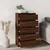 vidaXL Drawer Cabinet Brown Oak 60x36x103 cm Engineered Wood