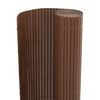 vidaXL Garden Fence Double-Sided Brown 1.8x3 m PVC